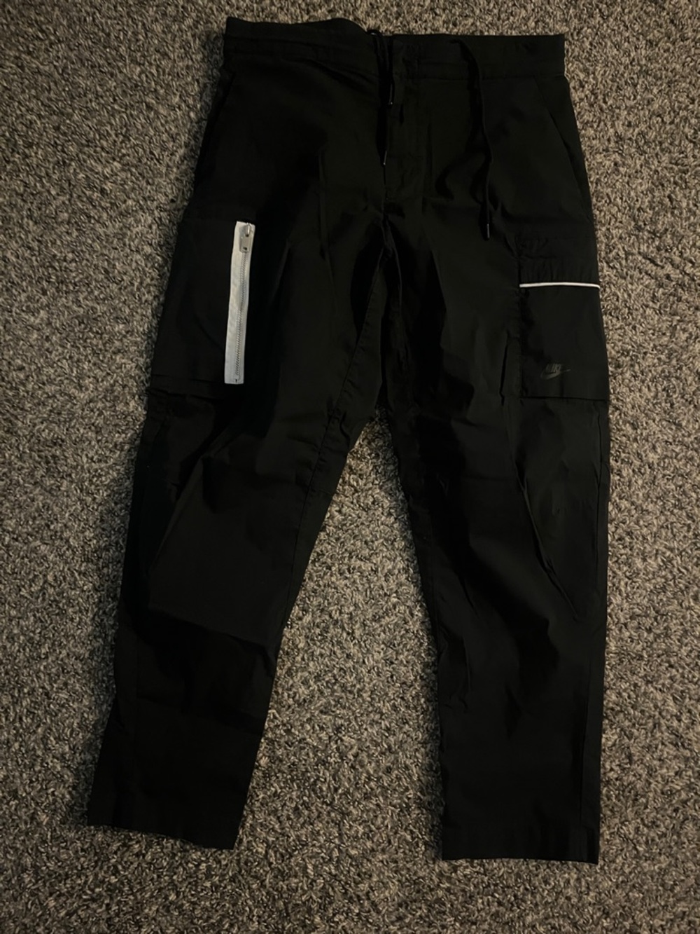 Nike Black Jogger Pants with Reflective Trim
